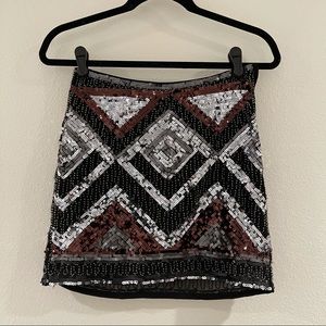Sequin mini skirt